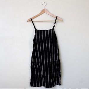 black and white stripped dress